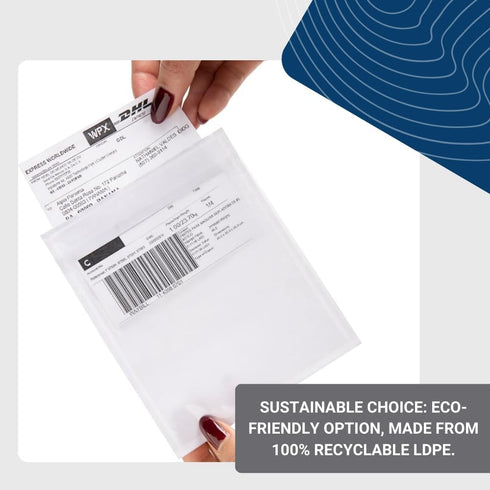 USPACKSMART 100 Units, 4.5"x5.5" Clear Packing List Shipping Label Envelopes - Heavy Duty Adhesive, Ideal for Labels, Invoices & Documents...