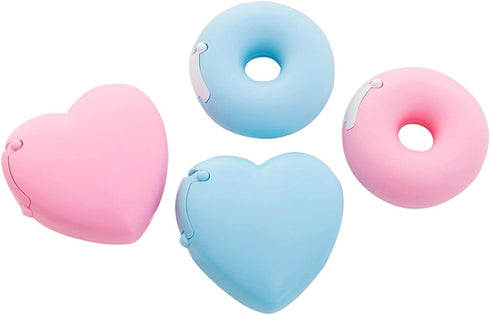 Blue Tape Dispenser with Tape Heart Shape Tape Organizer-Invisible Tape Cutter Portable Roll Tape Holder for School Office Tape Dispensers...
