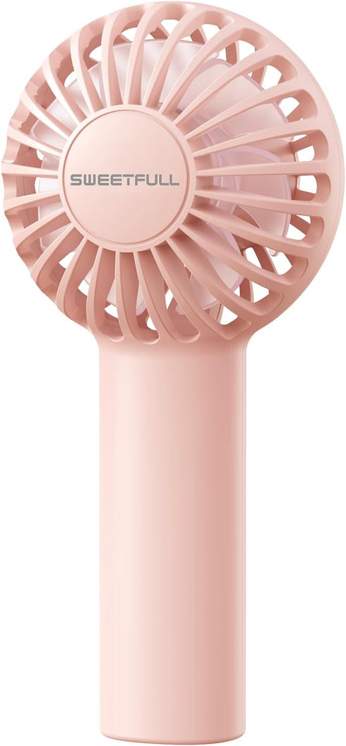 SWEETFULL Mini Portable Fan Powerful Handheld Fan Rechargeable,3 Speeds Personal Small Hand Fan for Travel Makeup Eyelash Fan for Stylish Kids Gir...