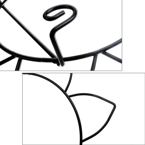 Iron Hanging Display Stand Art Holder Easel Photo Holder Industrial Style Metal Stand for Books Bowls or Platters (2 Pack 12.99" 12.99", Black)...