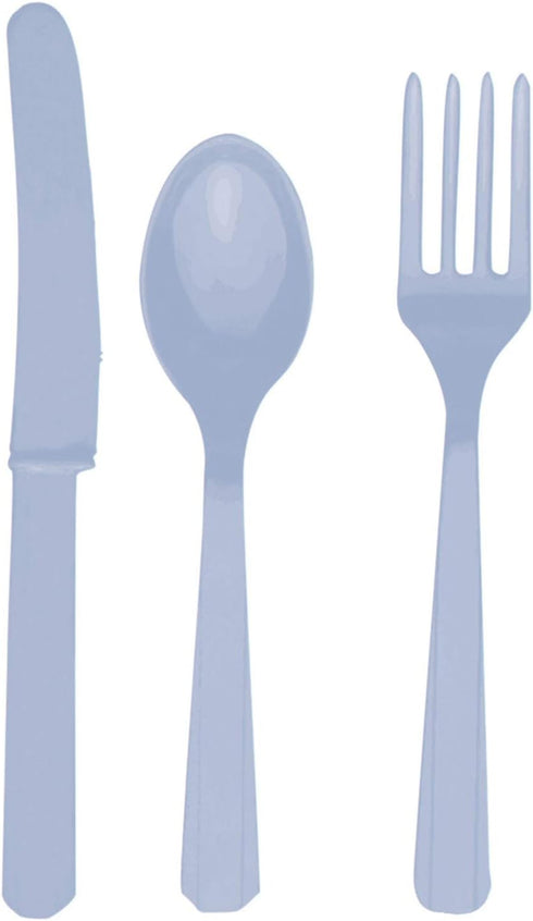 Amscan Pastel Blue Plastic Assorted Cutlery, 24 Ct. | Party Tableware...