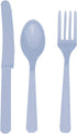 Amscan Pastel Blue Plastic Assorted Cutlery, 24 Ct. | Party Tableware...