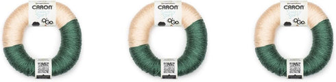 Caron Simply Soft O'Go Monsteria/Light Country Peach Yarn - 3 Pack of 140g/5oz - Acrylic - 4 Medium (Worsted) - 250 Yards - Knitting, Crocheting &...