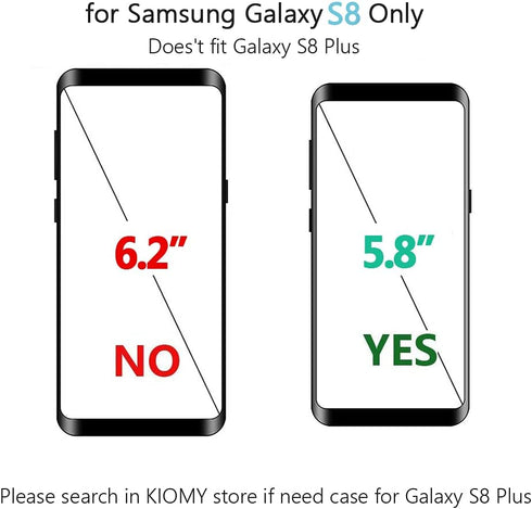 KIOMY Clear Case for Samsung Galaxy S8, Shockproof Bumper Protective Cell Phone Back Cover with Airbags Corners, TPU Silicone Flexible Cute Case S...