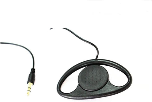 Single Side Earphone D Shape Earpiece Headset Listen Only 3.5mm Hook Earbud simultaneous interpretation Headphone (1 Pack)...