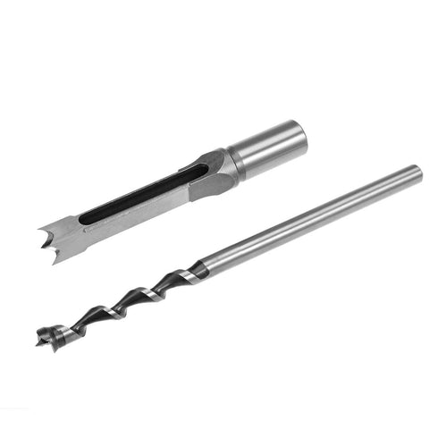 uxcell Square Hole Drill Bit, 1/2" High-Carbon Steel Hollow Chisel Mortise Power Tool for Woodworking...