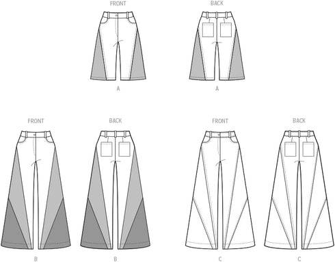 McCall's Misses' Patchwork Shorts and Pants Sewing Pattern Kit, Design Code M8408, Sizes 16-18-20-22-24...
