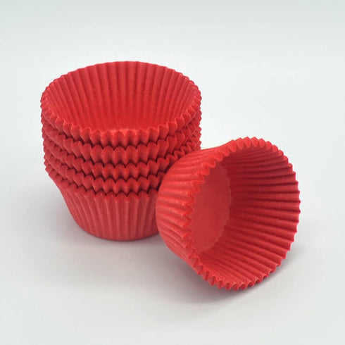 Red Cupcake Liners Greaseproof Paper Standard Baking Cups for Wedding Party and More, 150-Count...