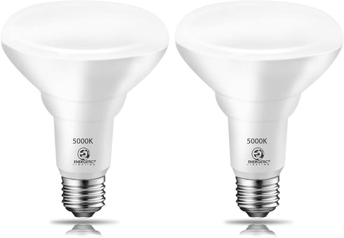 Energetic 2 Pack 75W BR30 LED Recessed Light Bulb, Dimmable, 900 Lumens, Daylight 5000K, E26 Base, Indoor LED Flood Light Bulb for 5/6 Inches Cans...