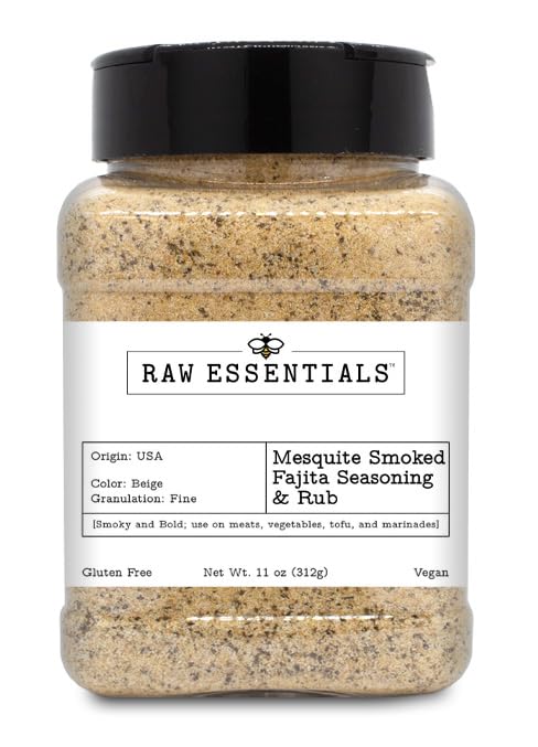 Mesquite Fajita Rub and Seasoning - Smoky and Bold - Use on Meats, Vegetables, Tofu, and Marinades - Gluten Free - 11 Ounce Bottle...