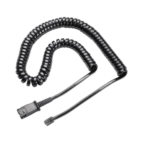 TruVoice U10P-S Adapter for Plantronics and TruVoice Quick Disconnect (QD) Headsets - RJ9 Jack is Compatible With Yealink, Grandstream and Snom De...