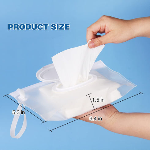 Susimond 6pcs Portable Wet Wipe Pouch Dispenser, Refillable Reusable Wipe Holder, Eco Friendly Baby Wipes Dispenser Container, Travel Wet Wipe Con...