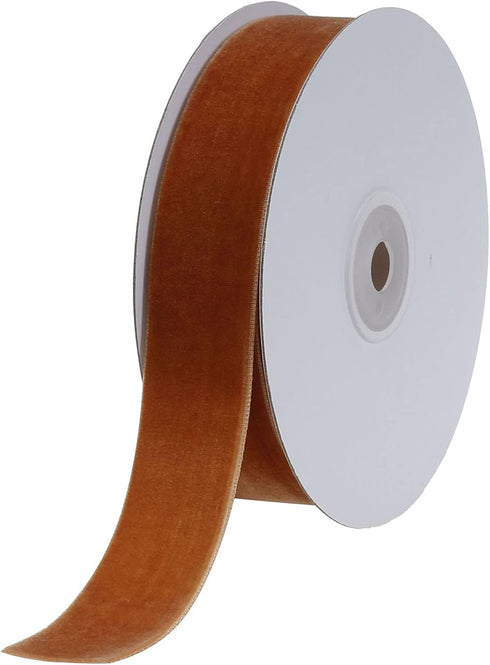 COTOWIN 1" Crushed Velvet Ribbons , 1" x 8 Yards (Brown)...
