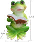 Reading A Book Frog Statue Frog Figurine Indoor Outdoor Garden Decor Animal Frog Statue Sculpture Decoration Collectible Frog Figurine (Reading A ...