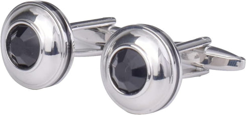 Mens classic cufflinks business wedding shirts gifts (black)...