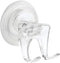 iDesign Plastic Power Lock Suction Bathroom Shower Hooks for Razor, Loofah, Wash Cloth, 2.25" x 2.25" x 2.5", Clear...