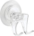iDesign Plastic Power Lock Suction Bathroom Shower Hooks for Razor, Loofah, Wash Cloth, 2.25" x 2.25" x 2.5", Clear...