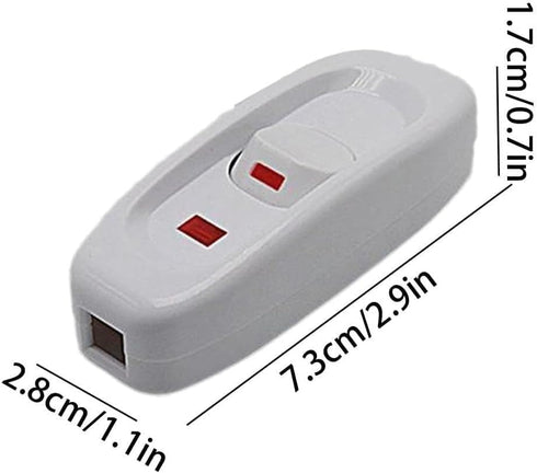 ON/Off Inline Switch Black Inline Table Lamp Desk Light Cord Cable Switch 110-250V on/Off Switch Lampstand Turn Cable Lamp.Black Button Inline Cor...