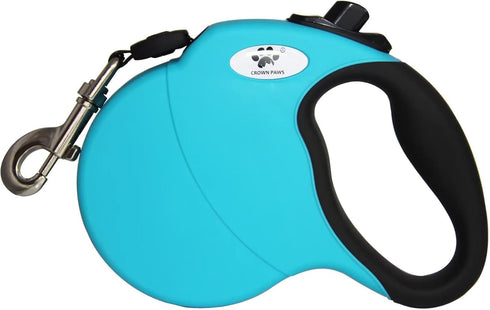 13 ft Retractable Dog Leash for Large Dogs up to 26 lbs,Tangle-Free Nylon Tape,Blue Dan S...