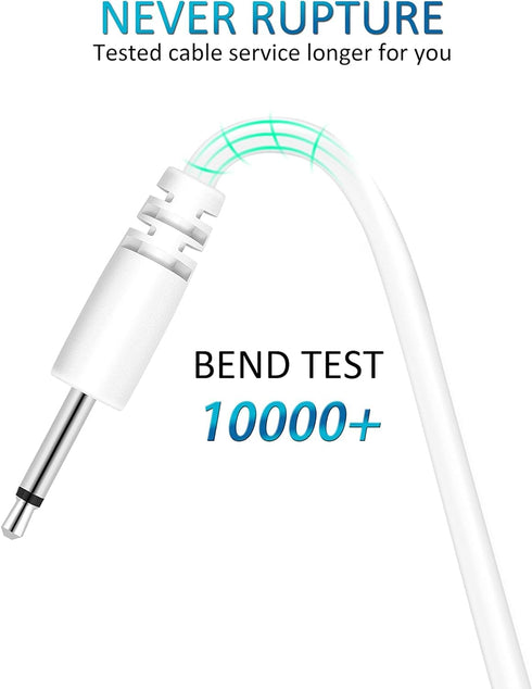2PACK Charger Cable Compatible with Shibari Mini Halo Vibrator Replacement Charging Cable Accessory for Shibari Mini Halo Vibrator, White-2.2Ft......