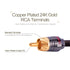 1ft 1 Male to 2 Female RCA Y Adapter Splitter Connector (2 Pack) (1 Male to 2 Female)...