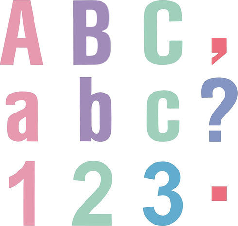 134 Pcs 5 Inch Bulletin Board Letters Colorful Alphabet Letters Numbers and Punctuation Cutouts Letters for Bulletin Board Wall Set for Display Bo...