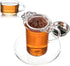 4 Set Tea Strainers with Drip Bowls, Loose Leaf Tea Strainers with Double Winged Handles Extra Fine Mesh Tea Infuser Brew Loose Leaf Tea, Spices, ...