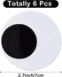Cinvo 2.7 Inch Medium Googly Eyes Self Adhesive 7cm Big Wiggle Eyes Large Sticky Eyes for Party Halloween Decor Door Christmas Trees Cleaning Robo...
