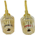 2-Pack Gold Plated 24K 4mm Female to 2mm Pin Banana Adapter for Spring Loaded Speaker Terminals...