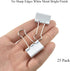 HAHIYO Binder Clips Paper Clamps Spring Steel Sturdy 0.98 inches Width 0.31 Inch Capacity No Sharp Edges Heavy Duty Tight Grip Reusable White Meta...