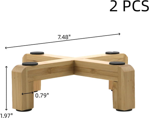 2 Pack Plant Stand Indoor Wood Low Plant Stands Planter Stands for Indoor Plants Flower Plant Pot Holder Small Indoor Plants 7.48"×0.79"×2.32"...