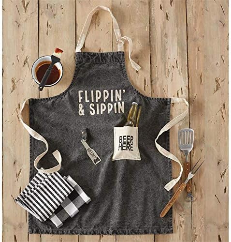 Mud Pie Grill Master Utensil Set, 14", Brown...