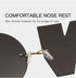 ENTHYI Letter NO Party Rimless Irregular Design Sunglasses For Men/Women UV400 Streetwear Eyewears...