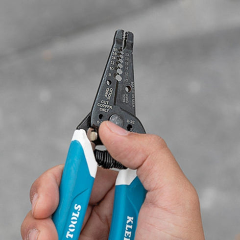 Klein Tools K11095 Klein-Kurve Wire Stripper and Cutter, for 8-18 AWG Solid and 10-20 AWG Stranded Wire...