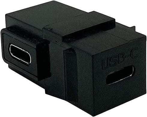 USB C Keystone Jack Adapter,Dafensoy USB C Upgrade 90 Degree Jack USB 3.1 Type-C Female to Female Insert Snap-in Connector Adapter,Suitable for Wa...
