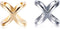 2PCS Women Lady Girls Simple Fashion X Shape Scarves Buckle Scarf Clip Scarf Ring Wrap Clamp Silk Scarf Clasp Holder for Clothing Neckerchief Shaw...
