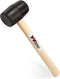 YY-2-005 Rubber Mallet Hammer With Wood Handle–8-oz, black...