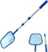 Ahn'Qiraj Pool Skimmer Net with Pole, Pool Net Fine Mesh with Telescopic Pole Leaf Skimmer Mesh (Light Blue)...