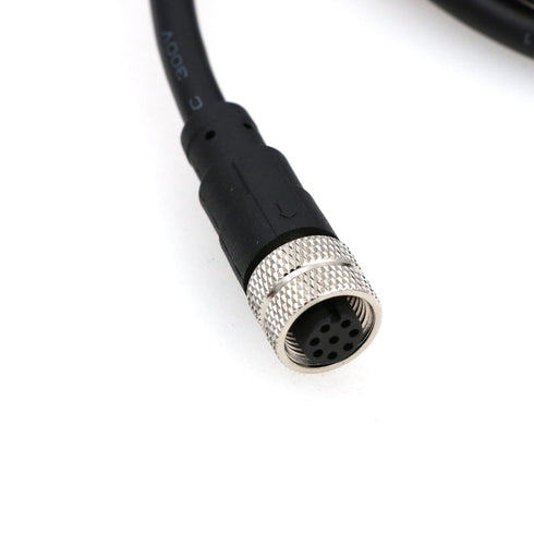 M12 A-Code 8 Pin Female Cable Sensor Industrial Aviation Connection Anti-Vibration Cable for Actuator Devices 2M/6.6FT...