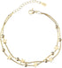 14K White Gold Plated Link Bracelet for Women Heart Star Round Beaded Charms Dainty Chain Simple Jewelry Gifts...