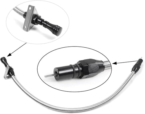 Universal Dipstick Oil Ruler Car Oil Dipstick Steel 530mm Stainless Steel Transmission Dipstick Gearbox Oil Rod for Universal Chevrolet Auto Parts...