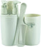 Toothbrush Travel Kit Portable Toiletry Kit Lightweight Travel Size comes with 1 Cup 2 Sub Bottles Dispenser Comb Toothbrush Holder (Pea Green)...