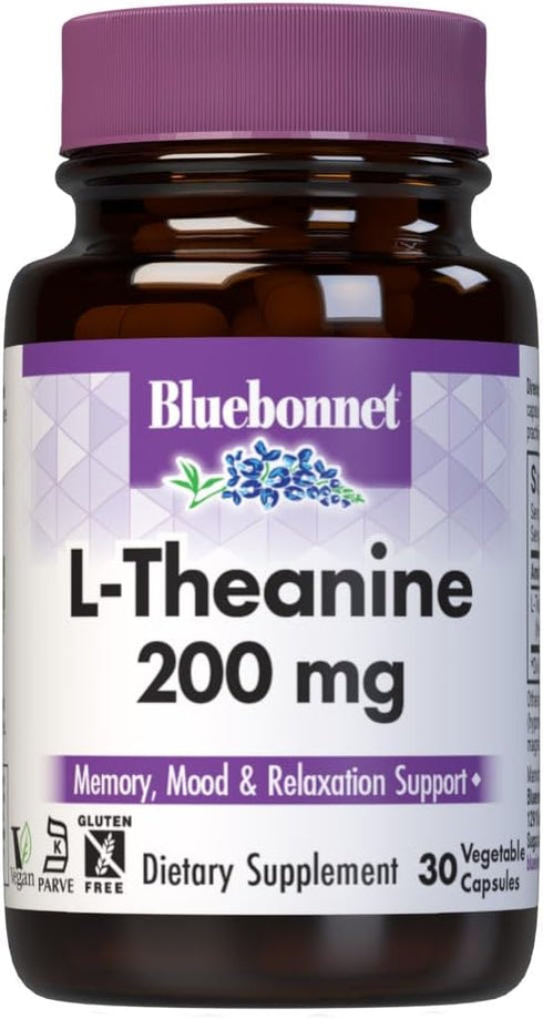 Bluebonnet Nutrition L-Theanine 200 mg, 30 Count...
