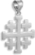 925 Sterling Silver Templar Crusaders Jerusalem Cross Pendant...