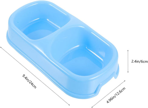 Pet Bowl Dog Water Puppy Bowl Portable Dog Bowl Double Dog Feeder Raised Double Dog Bowl Pet Feeding Station Cat Dish Dog Feeding Bowls Cat Food P...