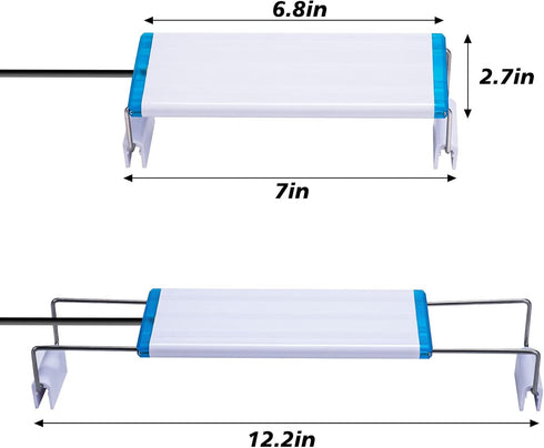 LED Aquarium Light Full Spectrum Fish Tank Lights 7" 8" 10" 12" 8W Multi-Color Freshwater Saltwater Plant Lamp White Blue Red LEDs...