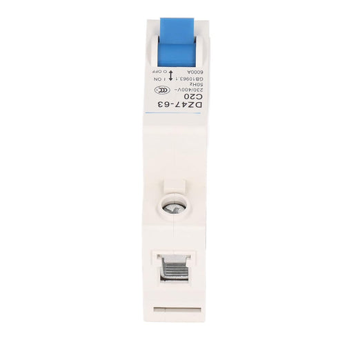 C20 1P Miniature Circuit Breaker, MCB DIN Rail Mounting Isolator 230V 400V 20A Low Voltage with Switch 6000A High Segment Capability, for Lighting...