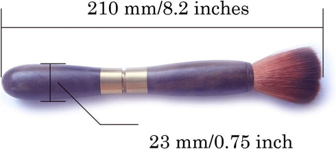 Puer Tea Knife - Stainless Steel Tea Pick with Wooden Handle & Teapot Brush, Vintage Tea Tool for Breaking Puerh Tea Cakes (Dark Brown, 210mm)...
