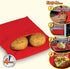 4PCS Reusable Microwave Potato Cooker Bags, Red, Fiber Cloth, Drawstring Closure, Perfect for Baked, Mashed, or Fries in 4 Minutes...