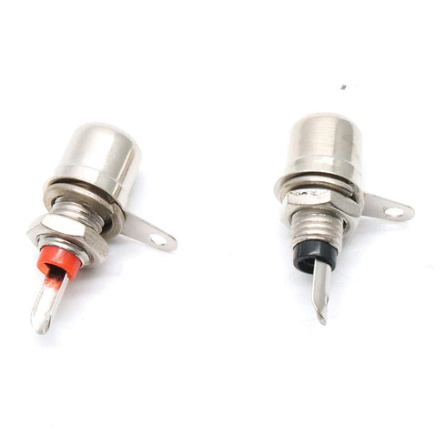 Red&Black Chassis Panel Mount Female Socket RCA Phono Solder Connector - Pack of 10...